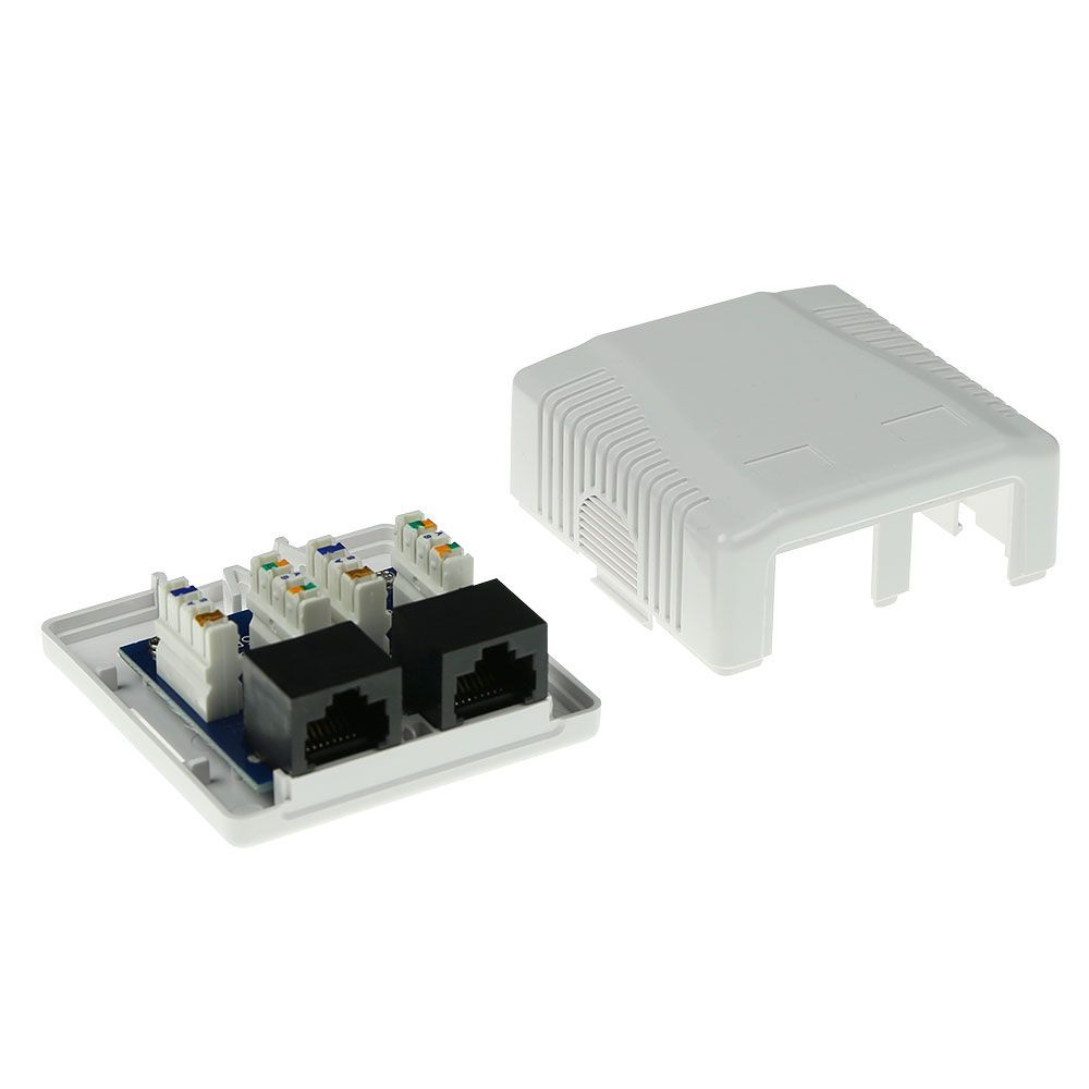 ACT Surface mounted box unshielded 2 ports CAT5E ACT Surface mounted box unshielded 2 ports CAT5E