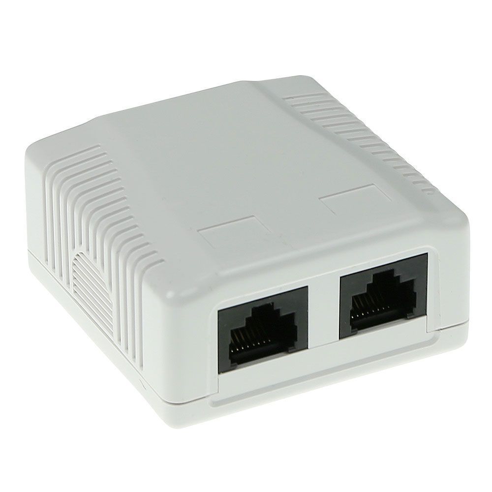 ACT Surface mounted box unshielded 2 ports CAT5E ACT Surface mounted box unshielded 2 ports CAT5E