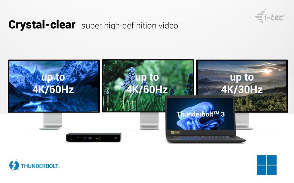 I-TEC Thunderbolt4 Triple Display Docking Station + Power Delivery 96W I-TEC Thunderbolt4 Triple Display Docking Station + Power Delivery 96W