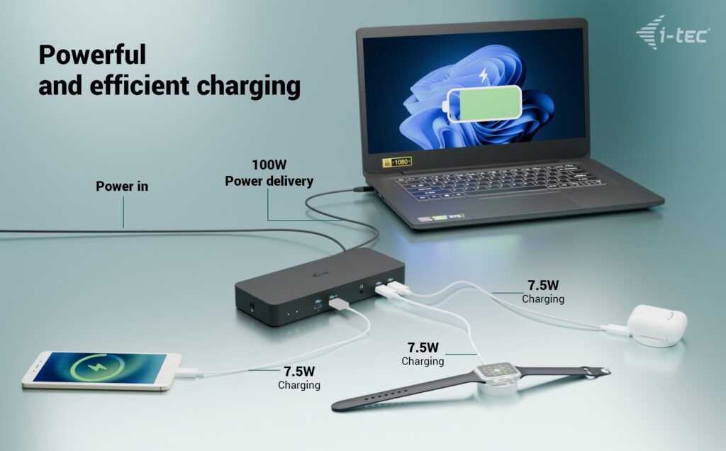I-TEC USB-C Intelligent Triple Display Docking Station + Power Delivery 100W I-TEC USB-C Intelligent Triple Display Docking Station + Power Delivery 100W