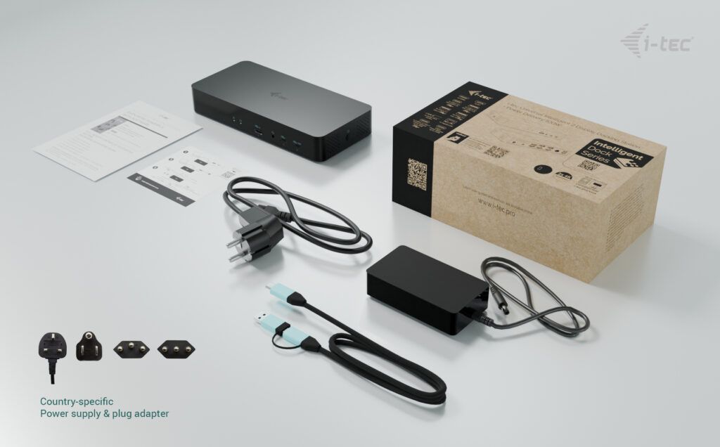 I-TEC Universal Intelligent Dual Display Docking Station + Power Delivery 100W I-TEC Universal Intelligent Dual Display Docking Station + Power Delivery 100W