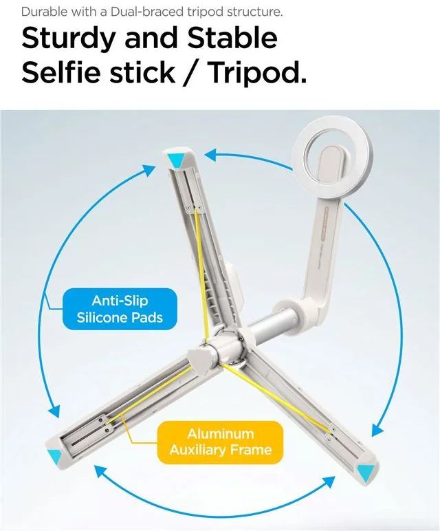 Spigen MagSafe Tripod Selfie Stick Dune Beige Spigen MagSafe Tripod Selfie Stick Dune Beige