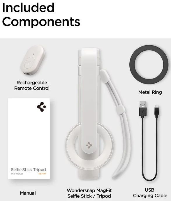 Spigen MagSafe Tripod Selfie Stick Dune Beige Spigen MagSafe Tripod Selfie Stick Dune Beige