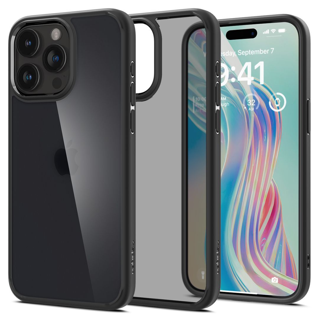 Spigen iPhone 15 Pro Max Case Ultra Hybrid Frost Black Spigen iPhone 15 Pro Max Case Ultra Hybrid Frost Black