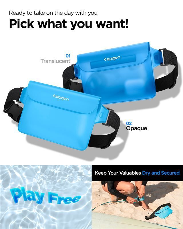 Spigen Aqua Shield WaterProof Waist Bag A620 2 Pack Sea Blue Spigen Aqua Shield WaterProof Waist Bag A620 2 Pack Sea Blue