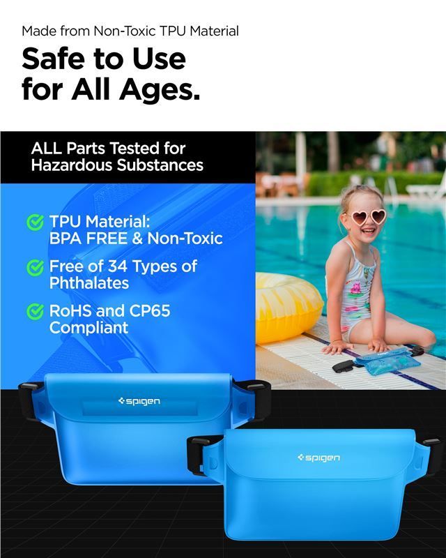 Spigen Aqua Shield WaterProof Waist Bag A620 2 Pack Sea Blue Spigen Aqua Shield WaterProof Waist Bag A620 2 Pack Sea Blue