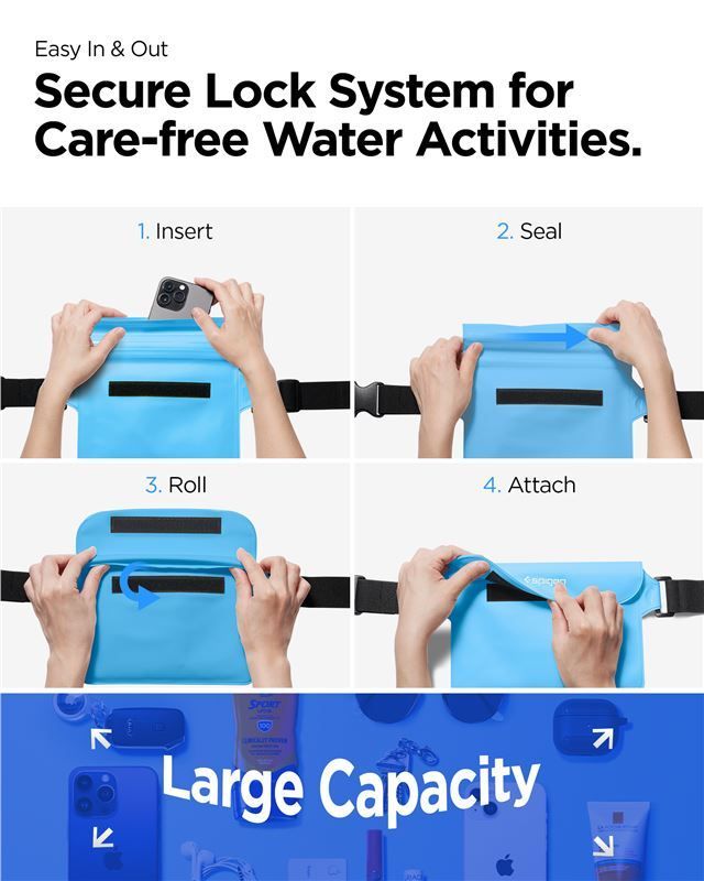 Spigen Aqua Shield WaterProof Waist Bag A620 2 Pack Sea Blue Spigen Aqua Shield WaterProof Waist Bag A620 2 Pack Sea Blue