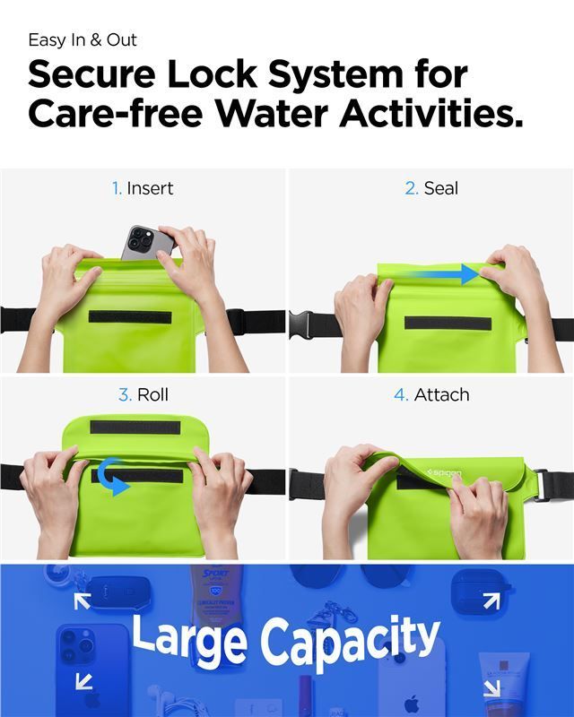 Spigen Aqua Shield WaterProof Waist Bag A620 2 Pack Cactus Gren Spigen Aqua Shield WaterProof Waist Bag A620 2 Pack Cactus Gren