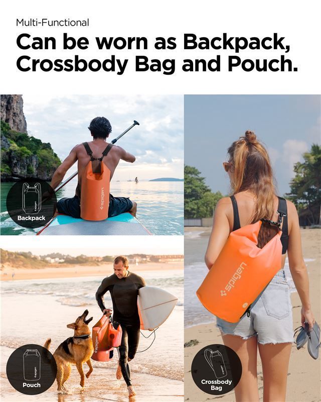 Spigen Aqua Shield WaterProof Dry Bag 20L + 2L A630 Sunset Orange Spigen Aqua Shield WaterProof Dry Bag 20L + 2L A630 Sunset Orange