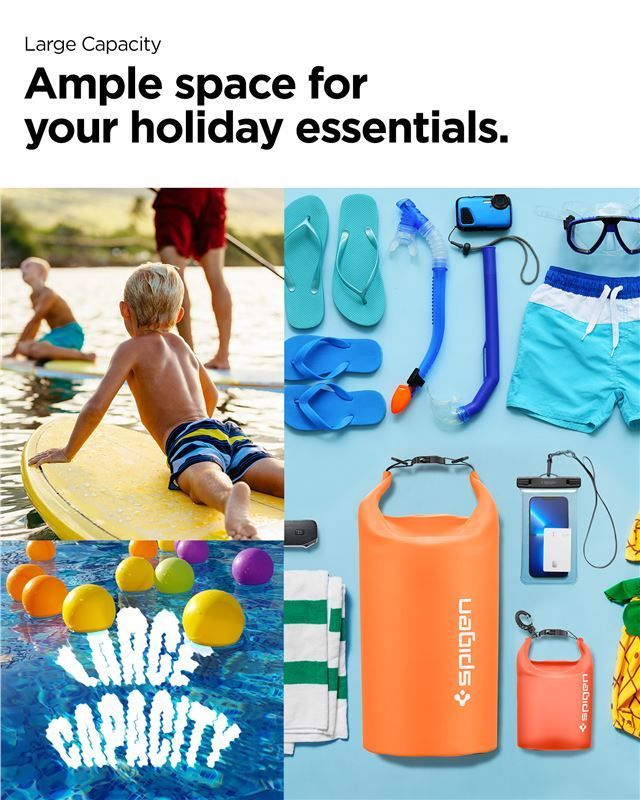 Spigen Aqua Shield WaterProof Dry Bag 20L + 2L A630 Sunset Orange Spigen Aqua Shield WaterProof Dry Bag 20L + 2L A630 Sunset Orange