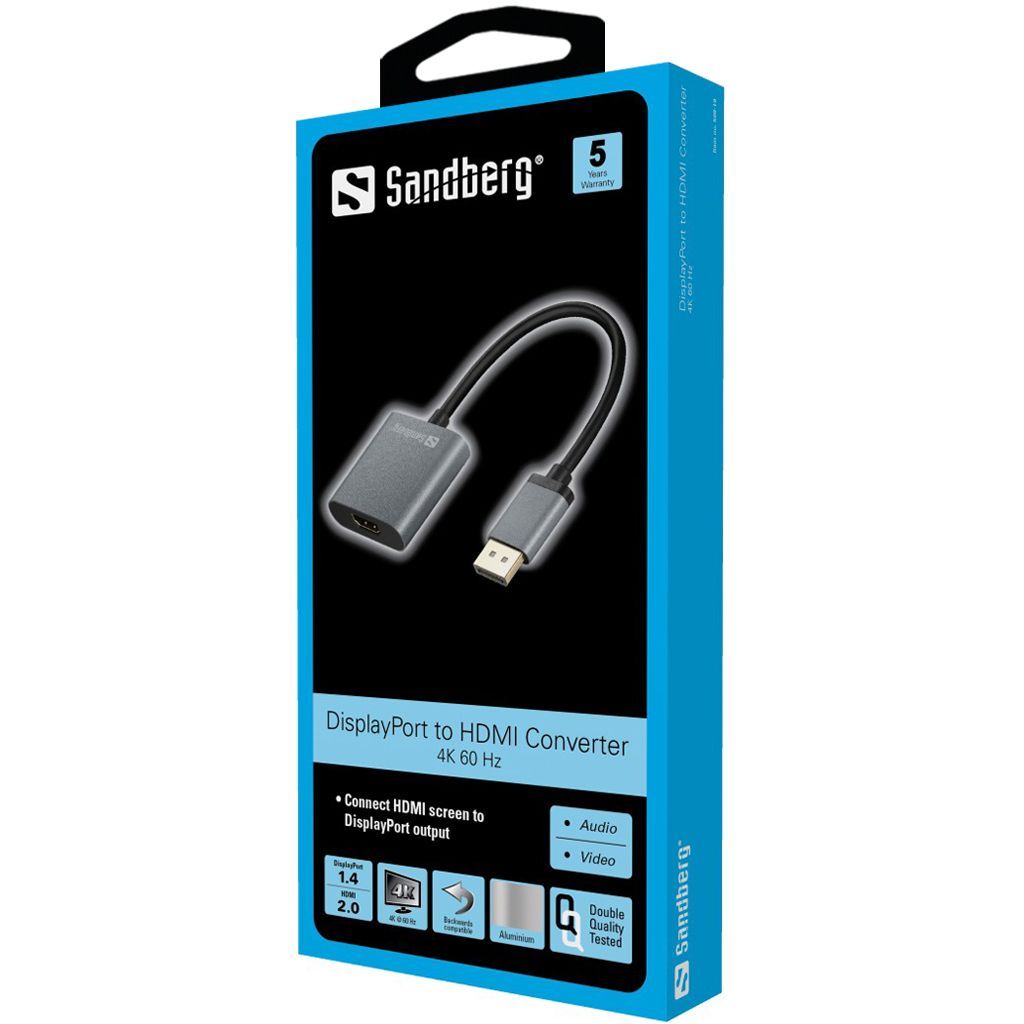 Sandberg Adapter DP1.4>HDMI2.0 4K60 Sandberg Adapter DP1.4>HDMI2.0 4K60