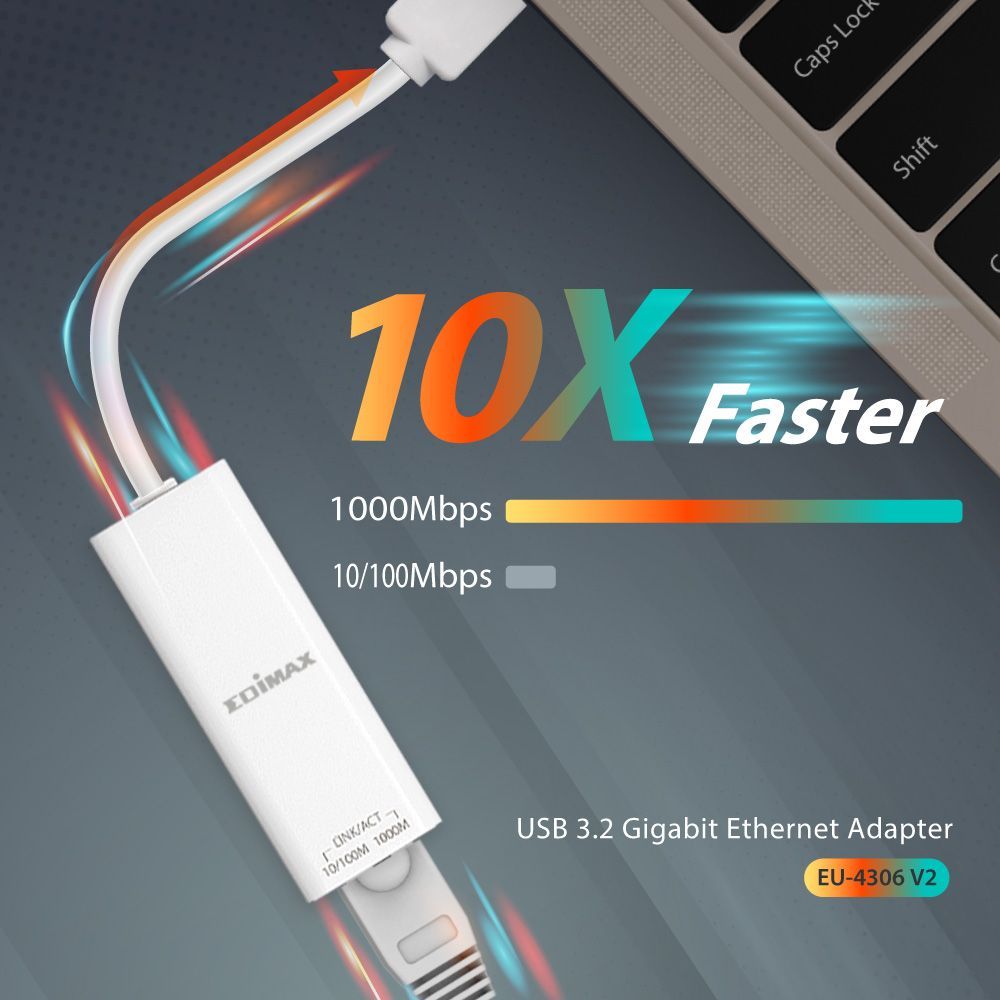 Edimax EU-4306 V2 USB 3.2 Gigabit Ethernet Adapter