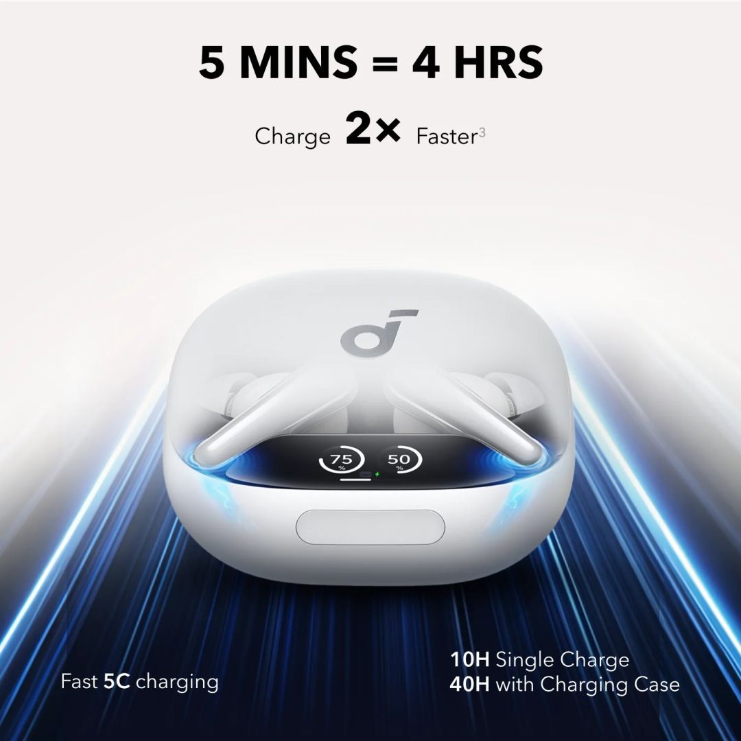 ANKER Soundcore Liberty 4 Pro Noise Cancelling True-Wireless Earbuds White ANKER Soundcore Liberty 4 Pro Noise Cancelling True-Wireless Earbuds White