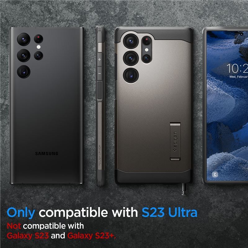 Spigen Tough Armor, gunmetal - Samsung Galaxy S23 Ultra Spigen Tough Armor, gunmetal - Samsung Galaxy S23 Ultra