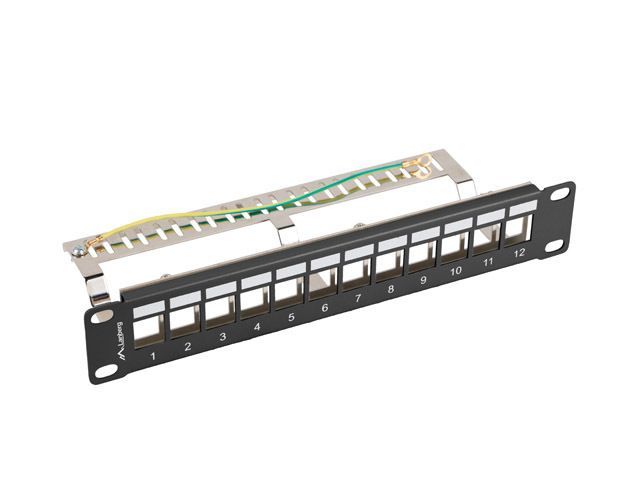 Lanberg 12-port Patch Panel 1U Black Lanberg 12-port Patch Panel 1U Black