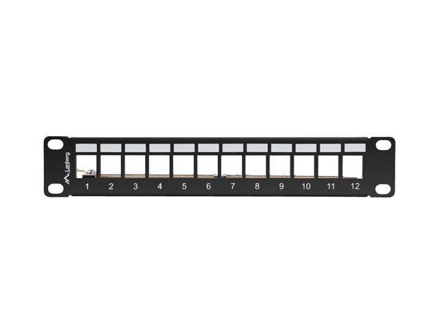 Lanberg 12-port Patch Panel 1U Black Lanberg 12-port Patch Panel 1U Black
