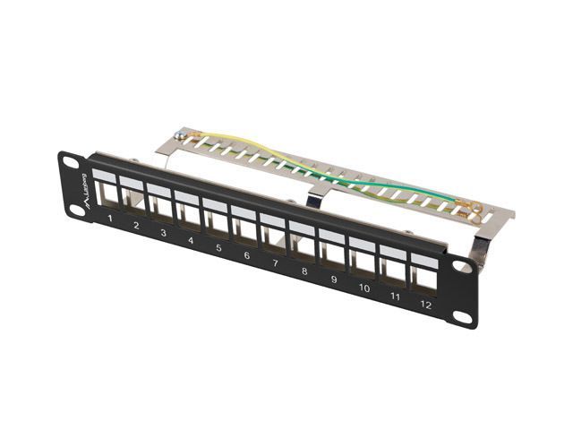 Lanberg 12-port Patch Panel 1U Black Lanberg 12-port Patch Panel 1U Black