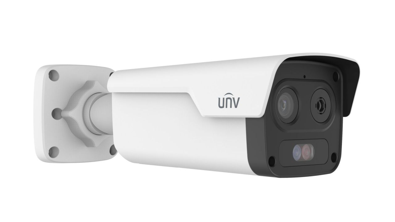 Uniview Dual-spectrum 4MP hőkamera, 6/7mm-es fix objektívekkel, mikrofonnal és hangszóróval Uniview Dual-spectrum 4MP hőkamera, 6/7mm-es fix objektívekkel, mikrofonnal és hangszóróval