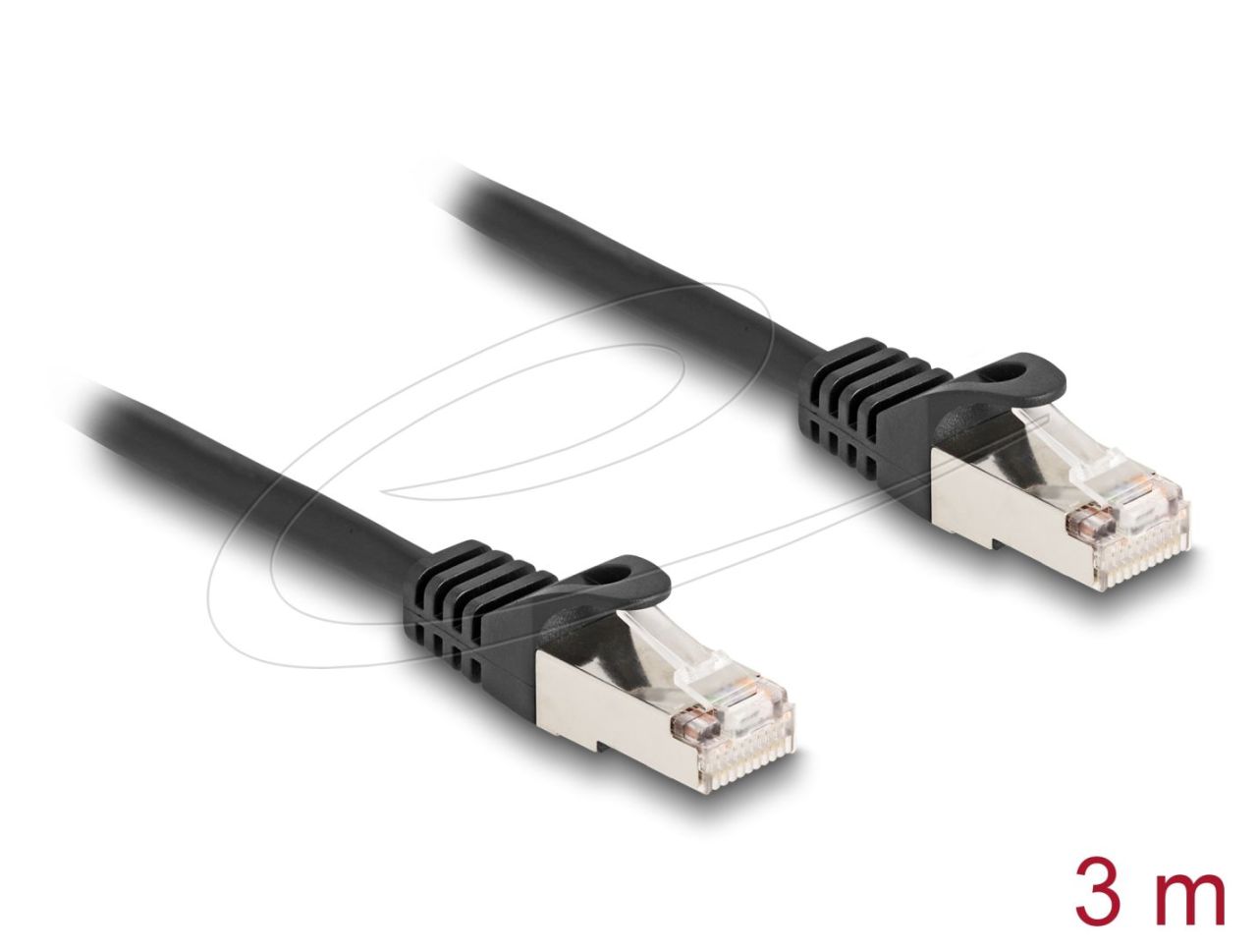 DeLock S-FTP Patch Cable 3m Black DeLock S-FTP Patch Cable 3m Black