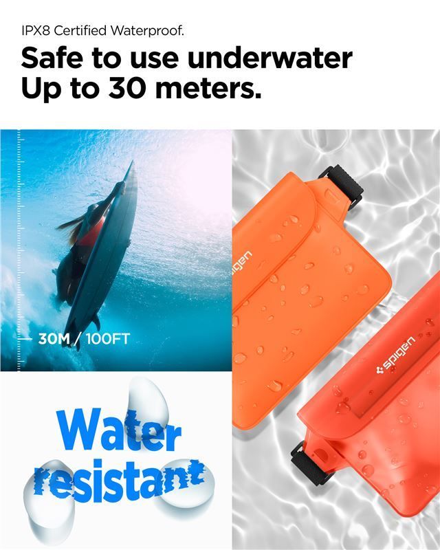 Spigen Aqua Shield WaterProof Waist Bag A620 2 Pack Sunset Orange Spigen Aqua Shield WaterProof Waist Bag A620 2 Pack Sunset Orange