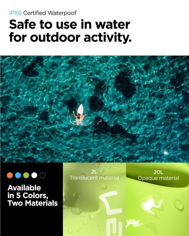 Spigen Aqua Shield WaterProof Dry Bag 20L + 2L A630 Cactus Green Spigen Aqua Shield WaterProof Dry Bag 20L + 2L A630 Cactus Green