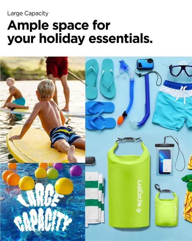 Spigen Aqua Shield WaterProof Dry Bag 20L + 2L A630 Cactus Green Spigen Aqua Shield WaterProof Dry Bag 20L + 2L A630 Cactus Green