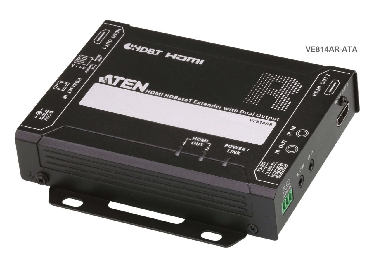ATEN VE814AR HDMI HDBaseT Receiver with Dual Output (4K@100m) (HDBaseT Class A) ATEN VE814AR HDMI HDBaseT Receiver with Dual Output (4K@100m) (HDBaseT Class A)