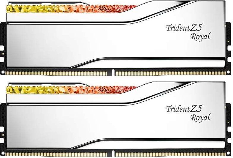 G.SKILL 48GB DDR5 7200MHz Kit(2x24GB) Trident Z5 Royal RGB Silver G.SKILL 48GB DDR5 7200MHz Kit(2x24GB) Trident Z5 Royal RGB Silver