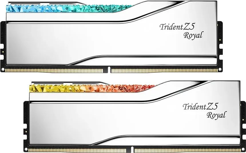 G.SKILL 48GB DDR5 7200MHz Kit(2x24GB) Trident Z5 Royal RGB Silver G.SKILL 48GB DDR5 7200MHz Kit(2x24GB) Trident Z5 Royal RGB Silver
