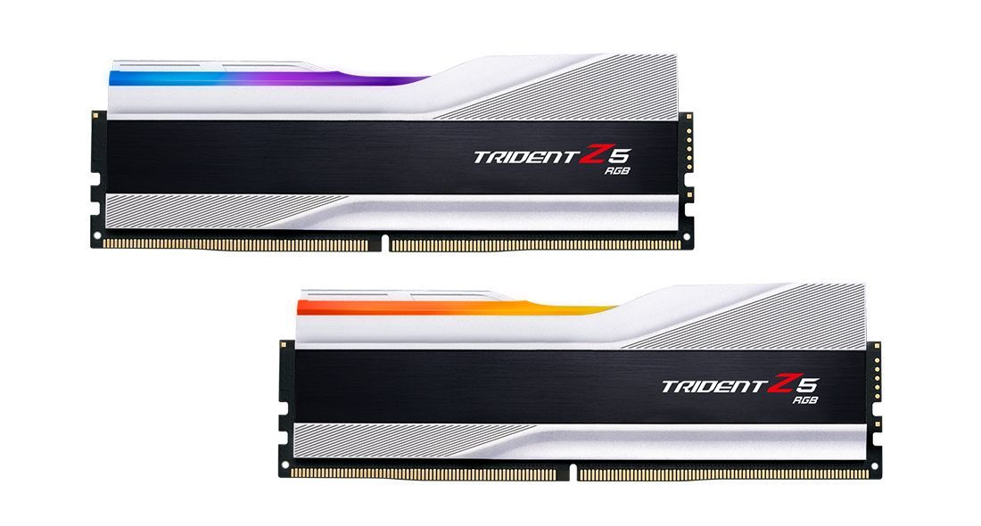G.SKILL 32GB DDR5 6000MHz Kit(2x16GB) Trident Z5 RGB Silver G.SKILL 32GB DDR5 6000MHz Kit(2x16GB) Trident Z5 RGB Silver