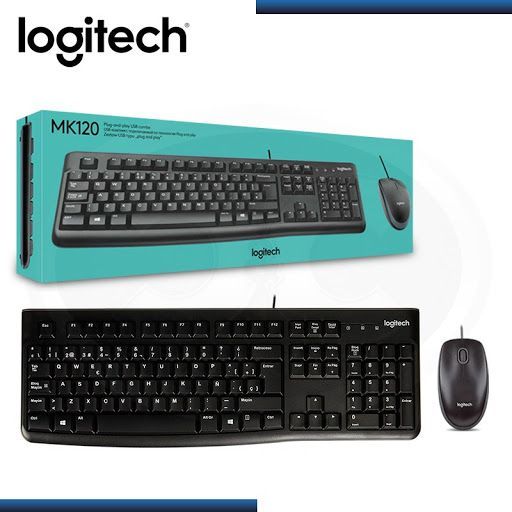 Logitech MK120 USB billentyűzet + egér Black UK Logitech MK120 USB billentyűzet + egér Black UK