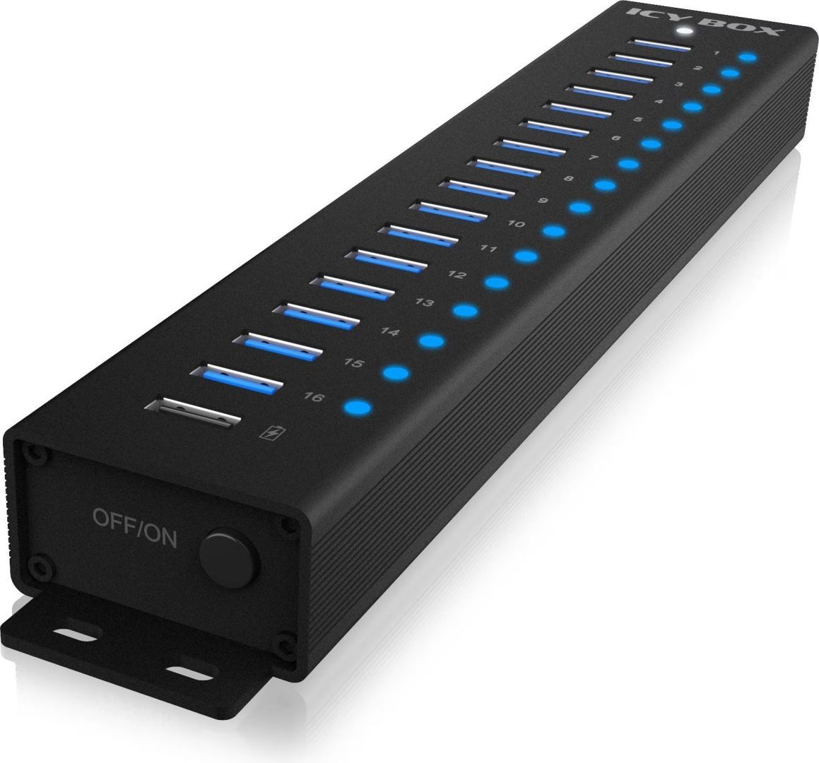 Raidsonic IcyBox IB-HUB1717-U3 17-portos USB3.2 HUB Black Raidsonic IcyBox IB-HUB1717-U3 17-portos USB3.2 HUB Black