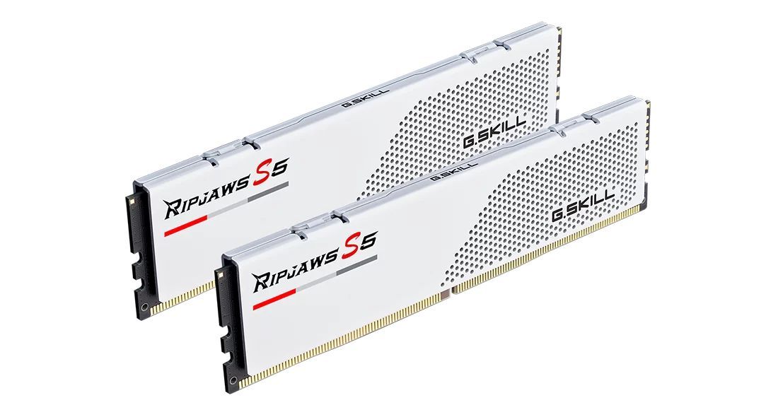 G.SKILL 32GB DDR5 6000MHz Kit(2x16GB) Ripjaws S5 White G.SKILL 32GB DDR5 6000MHz Kit(2x16GB) Ripjaws S5 White