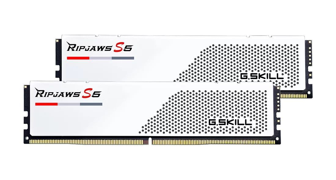 G.SKILL 32GB DDR5 6000MHz Kit(2x16GB) Ripjaws S5 White G.SKILL 32GB DDR5 6000MHz Kit(2x16GB) Ripjaws S5 White