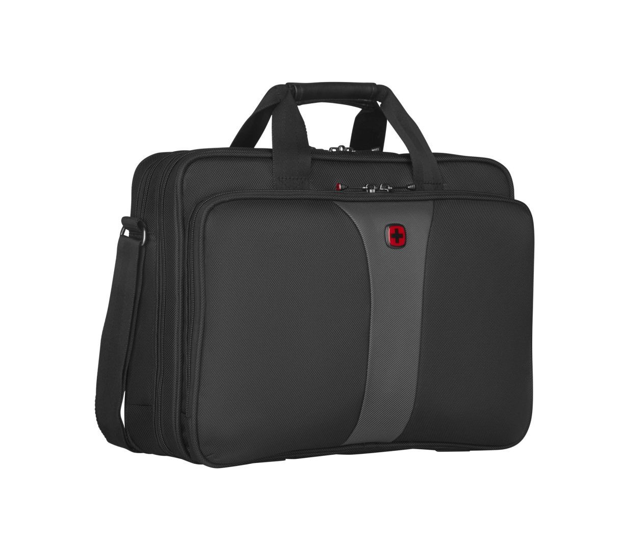 Wenger 16'' Double-Gusset Laptop Briefcase Black Wenger 16'' Double-Gusset Laptop Briefcase Black