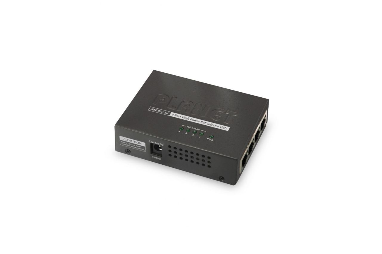 Planet PLANET Gigabit Ethernet PoE+ Injector Hub, 802.3at Planet PLANET Gigabit Ethernet PoE+ Injector Hub, 802.3at