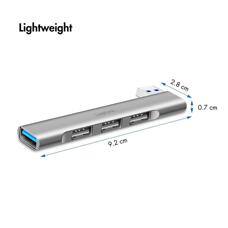 Logilink UA0436 Ultraslim 4-Port USB-A Hub Aluminium Logilink UA0436 Ultraslim 4-Port USB-A Hub Aluminium