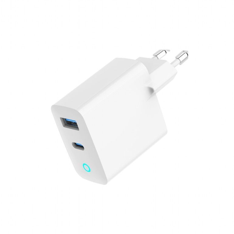 Gembird 2-port 45W GaN USB fast charger LED White