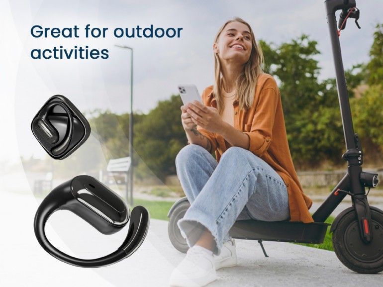 Gembird BT open-ear TWS headphones Black Gembird BT open-ear TWS headphones Black