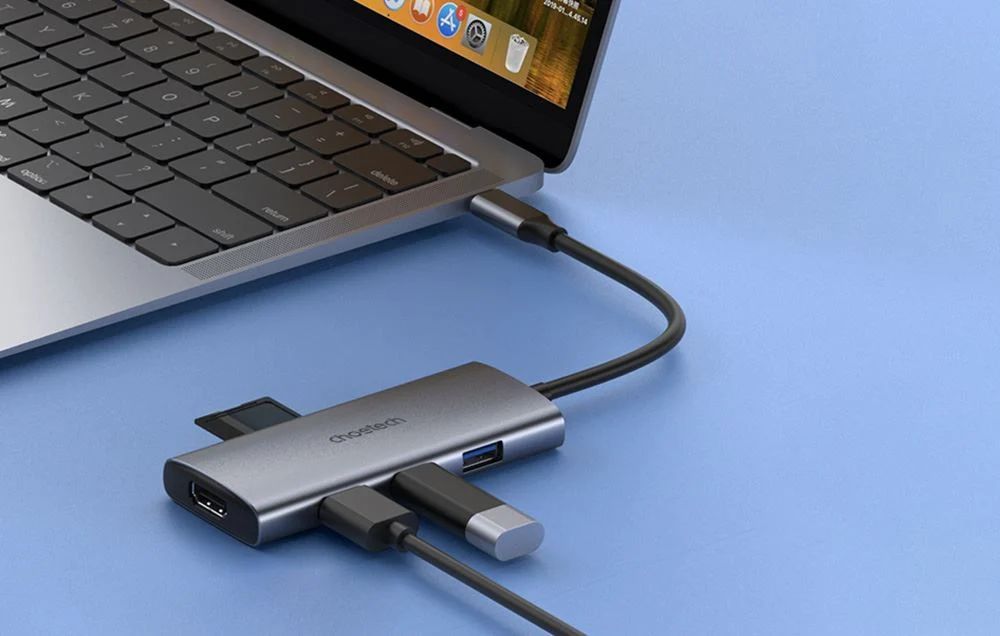Choetech HUB-M19 7in1 Multiport USB-C Notebook Docking Grey Choetech HUB-M19 7in1 Multiport USB-C Notebook Docking Grey