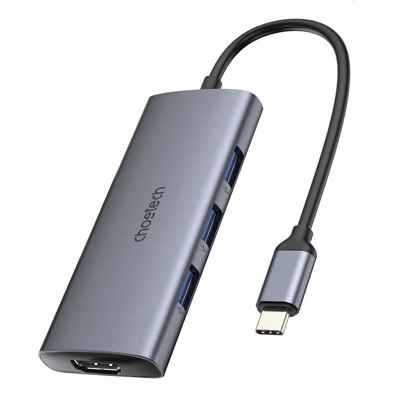 Choetech HUB-M19 7in1 Multiport USB-C Notebook Docking Grey Choetech HUB-M19 7in1 Multiport USB-C Notebook Docking Grey