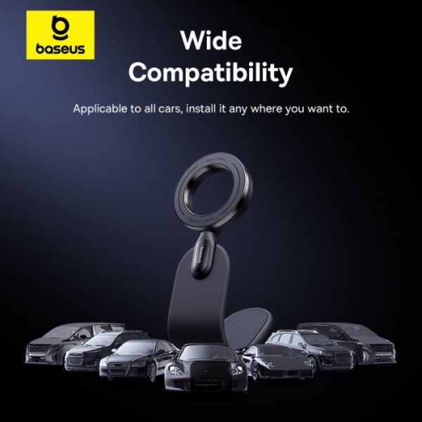 Baseus C02 Go Magnetic Car Phone Holder 360° Rotatable, Bendable Car Mount Black Baseus C02 Go Magnetic Car Phone Holder 360° Rotatable, Bendable Car Mount Black