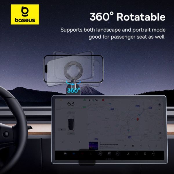 Baseus C02 Go Magnetic Car Phone Holder 360° Rotatable, Bendable Car Mount Black Baseus C02 Go Magnetic Car Phone Holder 360° Rotatable, Bendable Car Mount Black