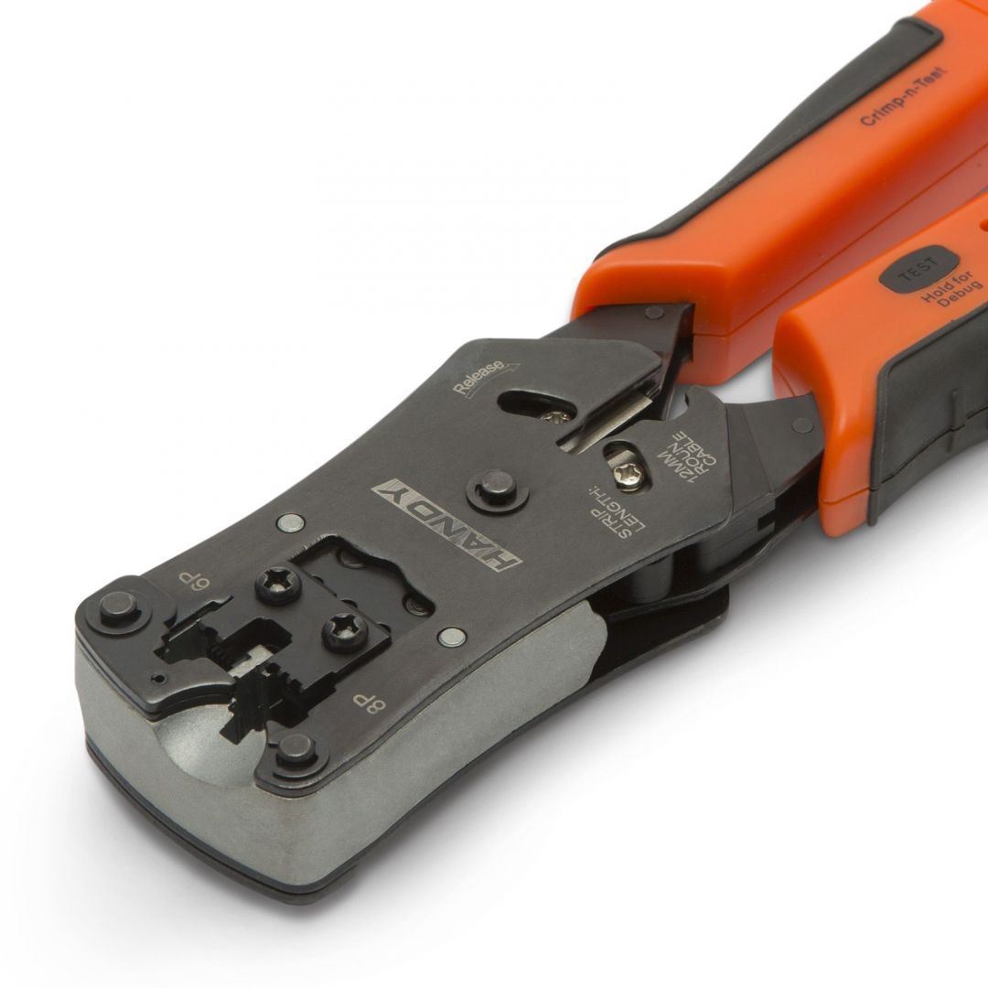 Handy Krimpelő, 6P, 8P racsnis, kábelteszter Handy Krimpelő, 6P, 8P racsnis, kábelteszter