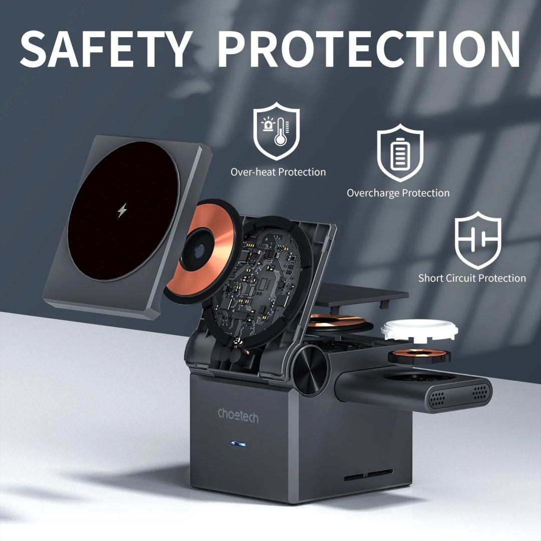 Choetech T632-F 4in1 Magnetic Wireless Charger Black Choetech T632-F 4in1 Magnetic Wireless Charger Black