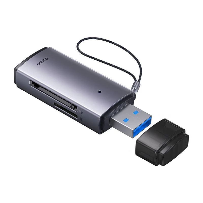 Baseus Baseus Lite Serie USB-A Kartenleser Grau Baseus Baseus Lite Serie USB-A Kartenleser Grau