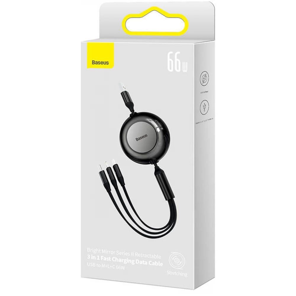 Baseus Bright Mirror 3 3in1 Cable 1,1m Black Baseus Bright Mirror 3 3in1 Cable 1,1m Black