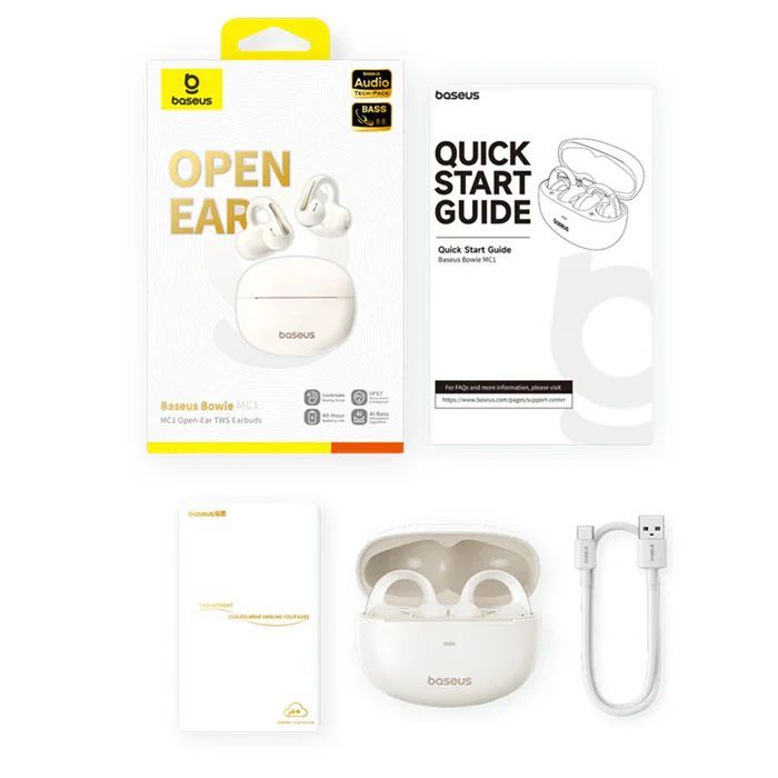 Baseus Bowie MC1 Bluetooth Headset White Baseus Bowie MC1 Bluetooth Headset White
