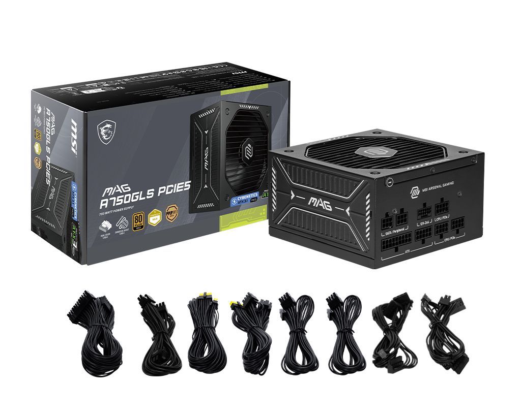 Msi 750W 80+ Gold MAG A750GLS Msi 750W 80+ Gold MAG A750GLS