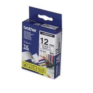 Brother TZE-231 laminált P-touch szalag (12mm) Black on White - 8m Brother TZE-231 laminált P-touch szalag (12mm) Black on White - 8m